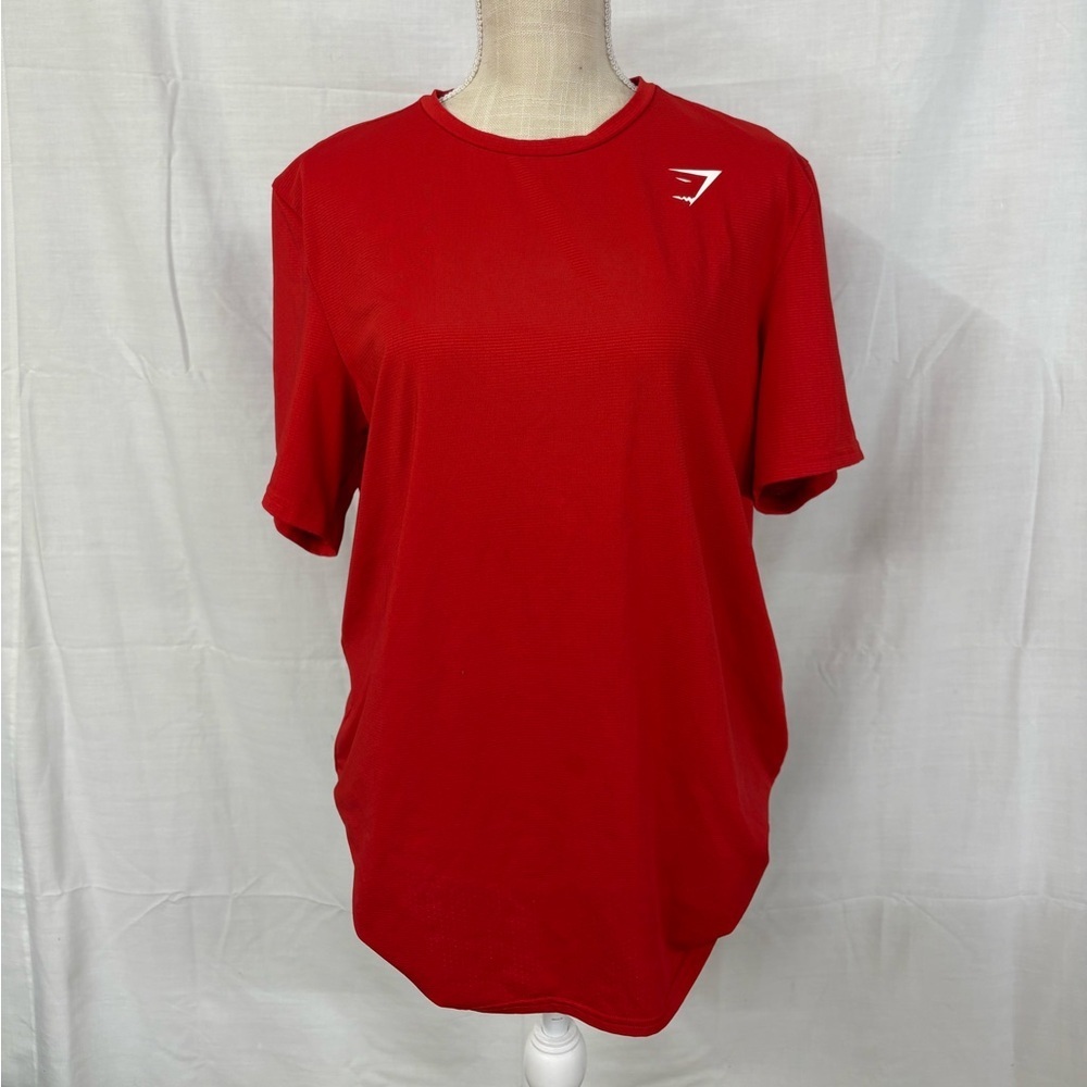 Gymshark Men's Bright Red Short Sleeve Crew Tee